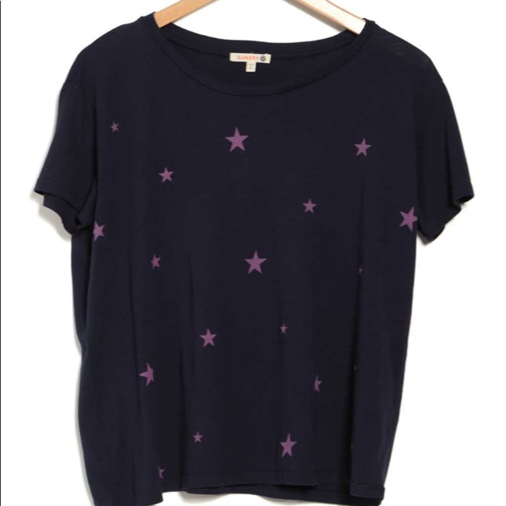 SUNDRY STAR TOSS SQUARE TEE SHIRT NEW